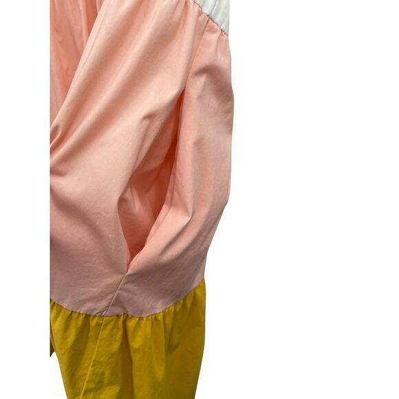 Crosby By Mollie Burch Watts Dress Colorblock Midi Cap Sleeve Size Large - Picture 5 of 11